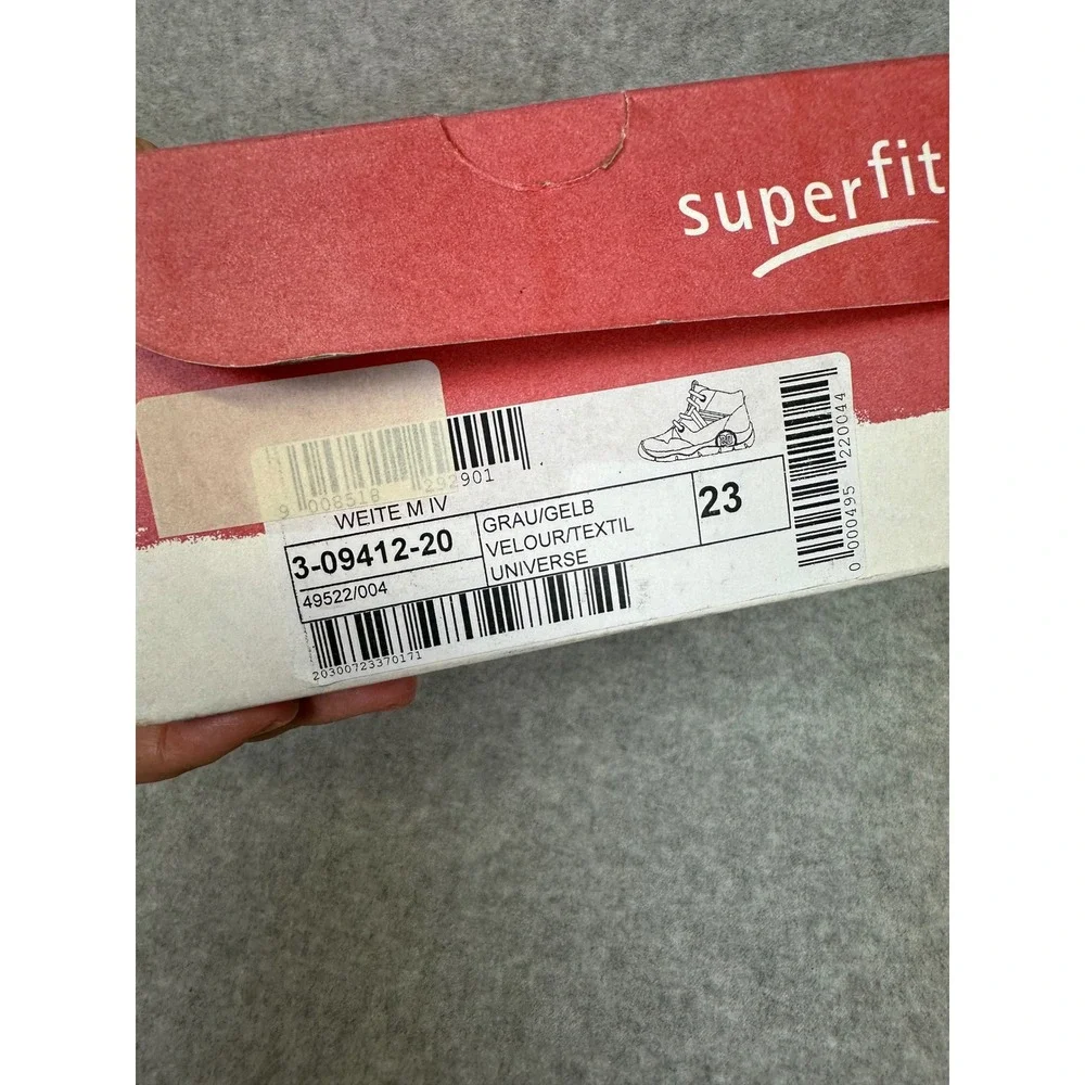 Superfit Kids Gray Suede Leather‎ Ankle Boots Toddler Size US7 /EU23